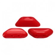 Cuentas de vidrio Tinos® par Puca® - Opaque coral red 93200